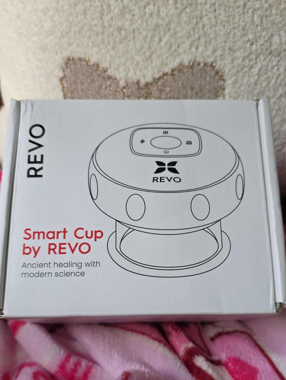 REVO Smart Cup Box — White with Red Accent